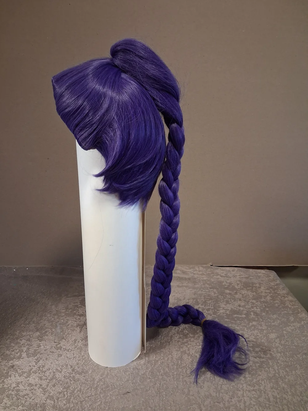 Pure Hair Purple Braided Ponytail Wig Anime Cosplay KPop Rumi Demon Hunter Sz Sm